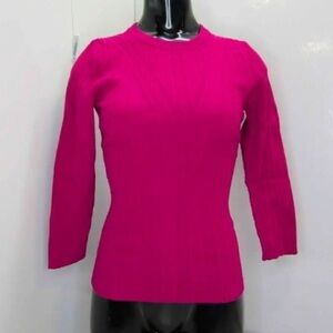 7 For All Mankind Women's US S Open Back Knit‎ Top Raspberry NWT